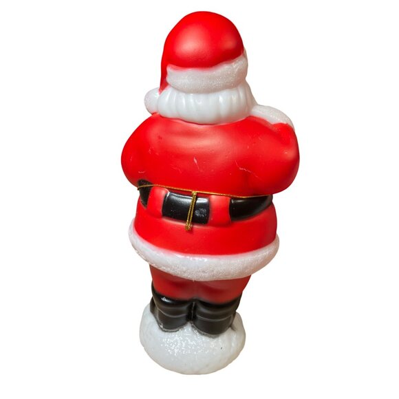 Holiday Time 11 Inch Blow Mold Tabletop Santa With Lantern Lights Up Ages 14+ - Picture 7 of 12